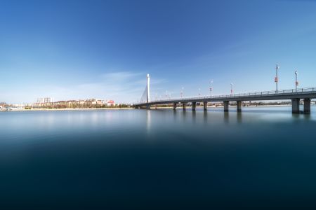 桥梁,自然风景,建筑,城镇,江河,天空