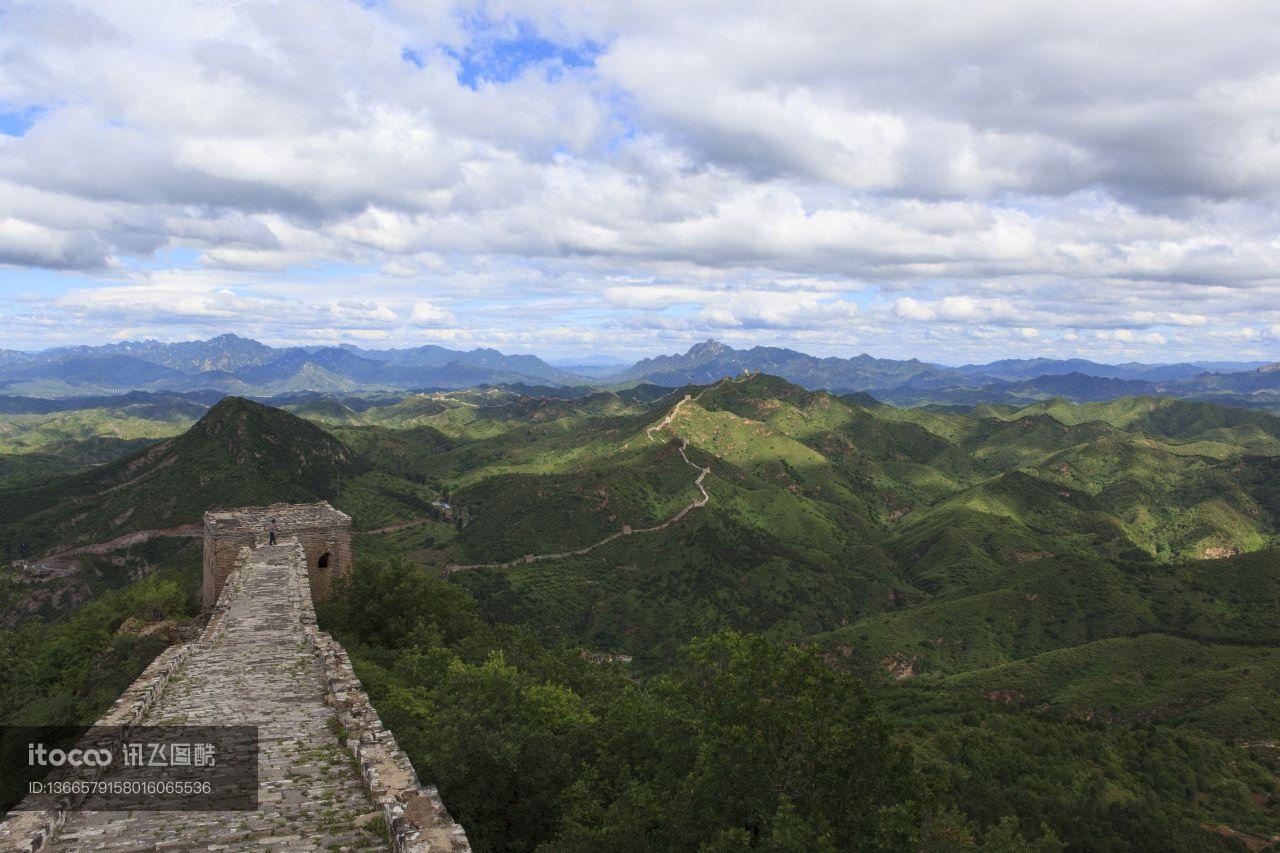 长城,城垣,山峦