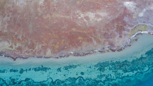 自然风光,沙滩,湖泊,航拍