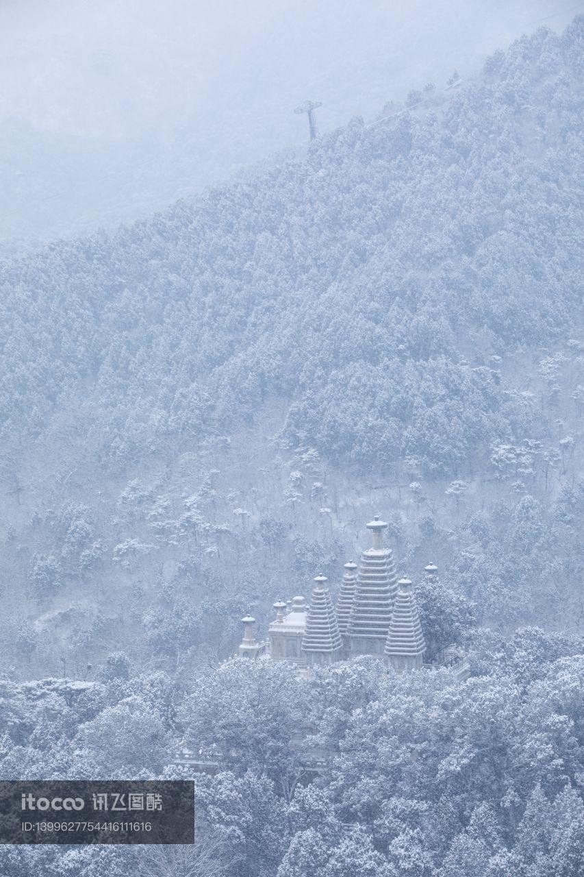 寺庙,建筑,冰雪