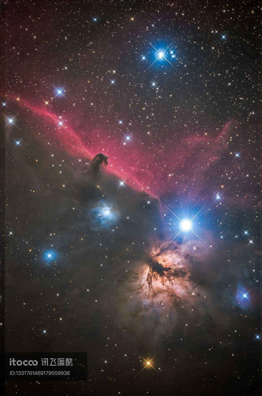 自然风光,太空,IC434猎户座马头星云