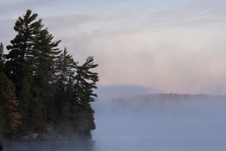 国外,雾,自然风光,山川,植物,树木,湖泊,山峦,天空,加拿大