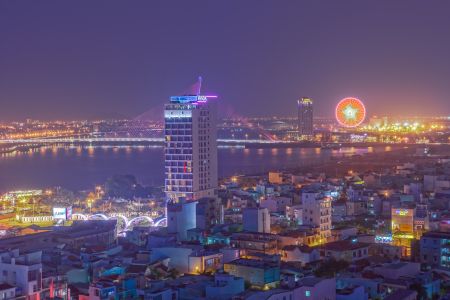 建筑,越南,岘港,都市夜景,建筑夜景,国外,城镇,都市