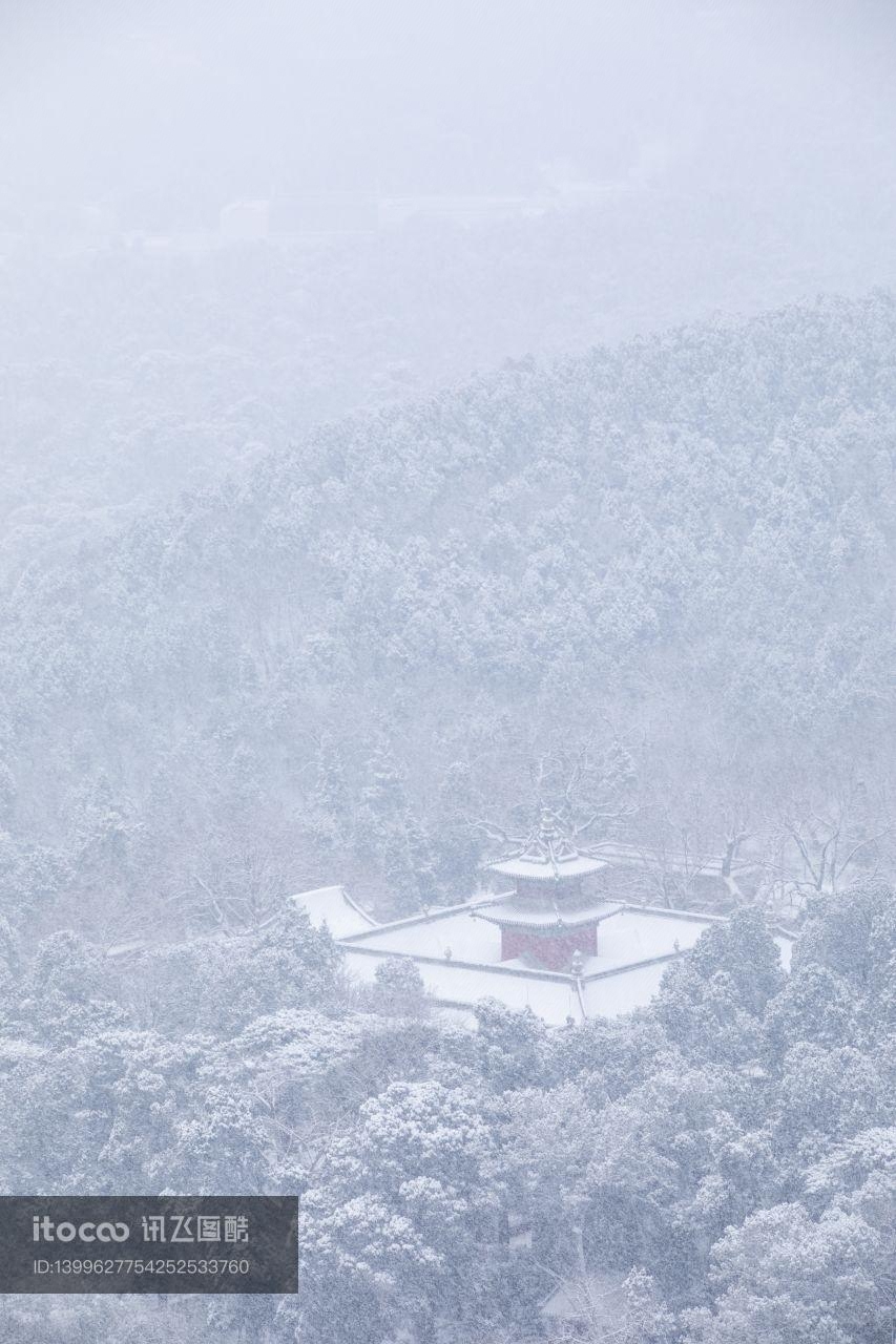 寺庙,建筑,冰雪