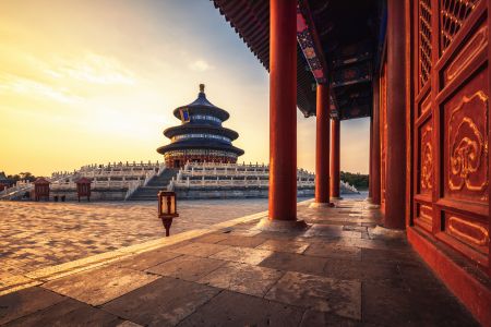 北京,景点,历史古迹,城镇,天空,建筑,宗教文化,日落,全景