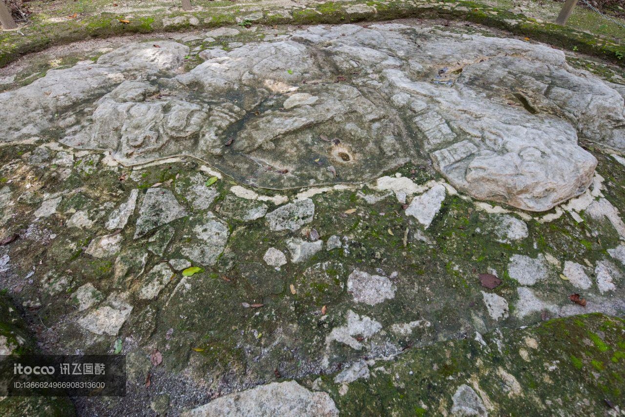 墨西哥,砖石材,岩壁及山体雕刻