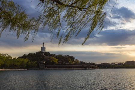 湖泊,自然风景,江河,城镇,中国,北京,历史古迹,北海公园,故宫,寺塔,建筑