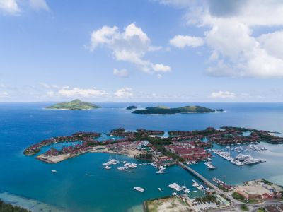 自然风光,海岛,海洋,白云,天空