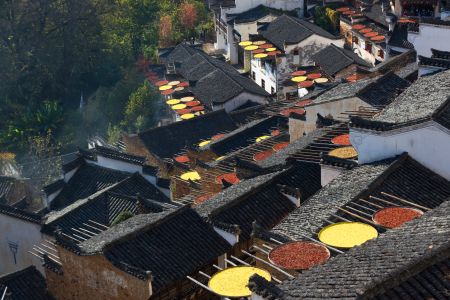 建筑,山川,民居,城镇,自然风光,全景,中国,江西,婺源