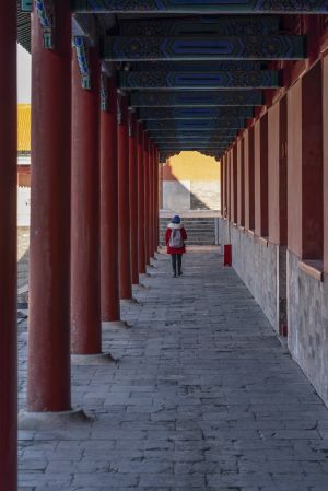 走廊过道,建筑,中式传统建筑,城镇,特写,游客