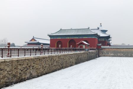 天坛,古建筑,传统建筑,建筑,中国,北京,历史古迹,冬天,雪
