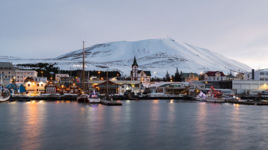 冰岛,胡萨维克,自然风光,海洋,船,国外,建筑,建筑夜景,都市夜景