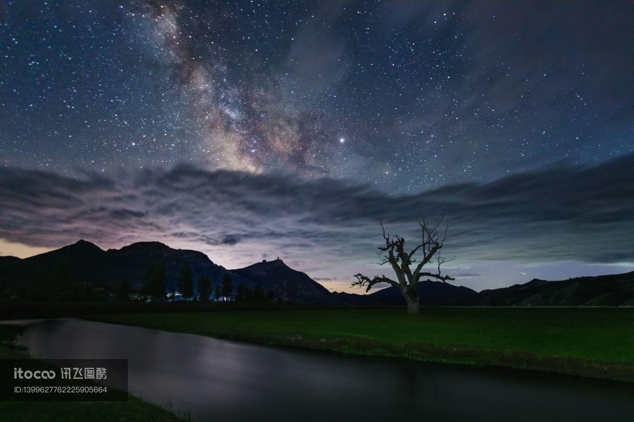 自然风光,夜晚,天空