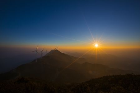 自然风光,霞光,天空,自然图像,气候气象,太阳,山峦