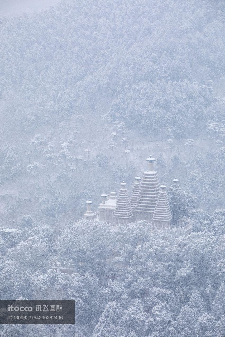 寺庙,建筑,冰雪