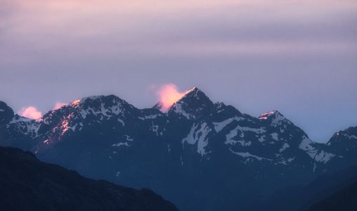 山川,雪山,山峦,自然图像,自然风景,自然风光,日落,全景,天空,云雾
