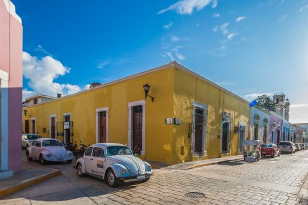 城镇,建筑,全景,墨西哥,国外,天空