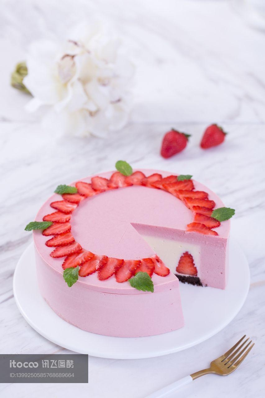 蛋糕,甜品,草莓蛋糕