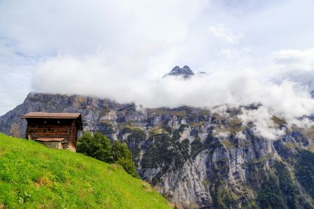 自然风光,山川,雾,山峦,建筑,全景,云雾