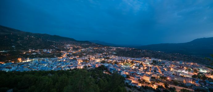 城镇,摩洛哥,国外,村镇,建筑,夜晚,全景,俯瞰,自然风光,山川