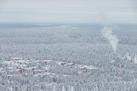 冰雪,国外,树木,植物,村镇,自然风光,芬兰