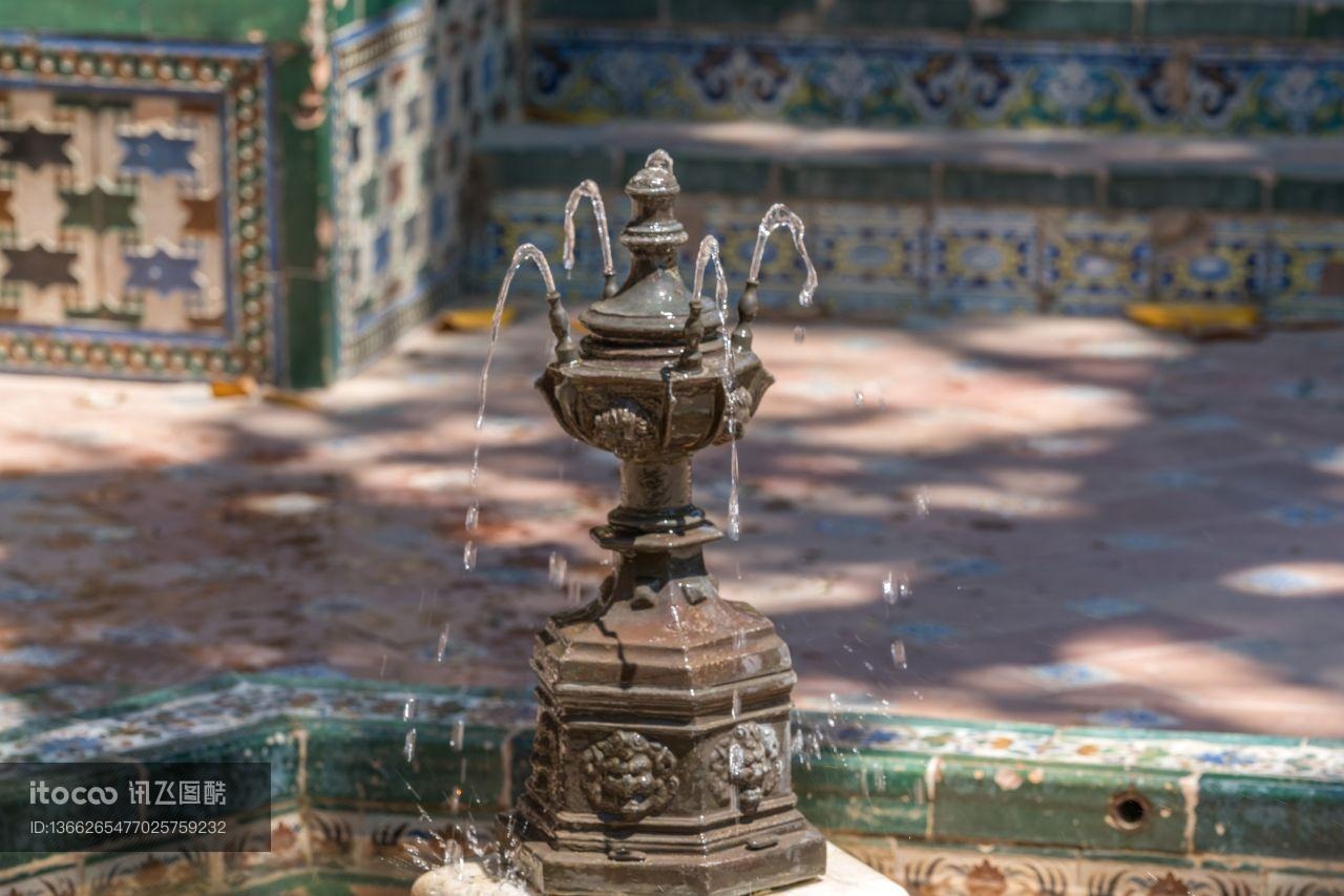 喷泉,雕像,特写