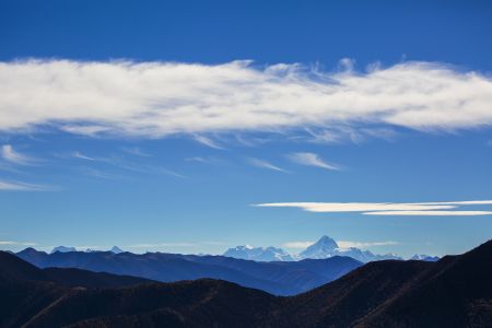 天空,自然风光,白云,山川
