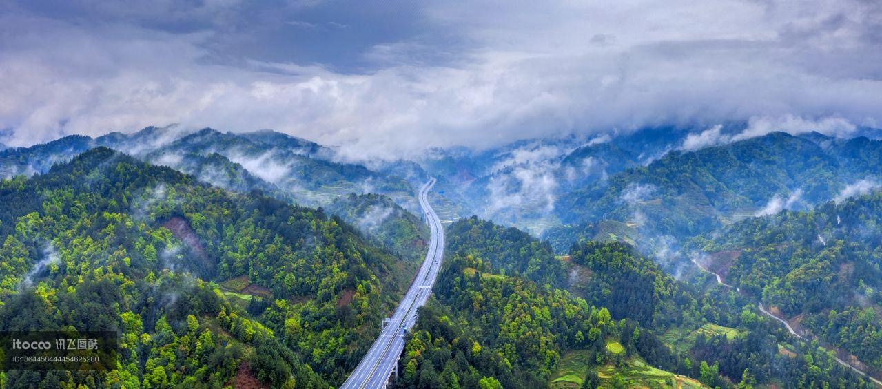 自然风光,山川,白云