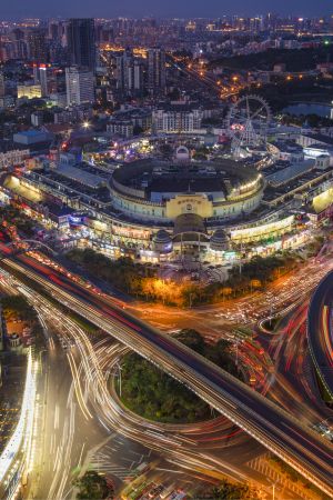 建筑,道路,桥,航拍,建筑夜景,都市夜景,现代建筑,夜景摄影,城镇,生活工作,都市,夜晚,旅游