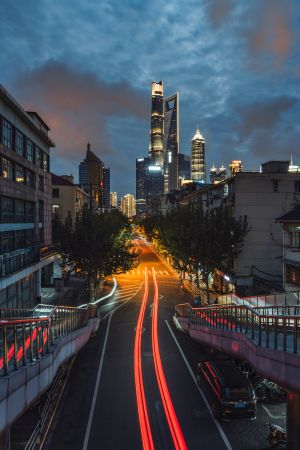 建筑,城镇,道路,城市道路,夜晚,建筑夜景,都市夜景,天空