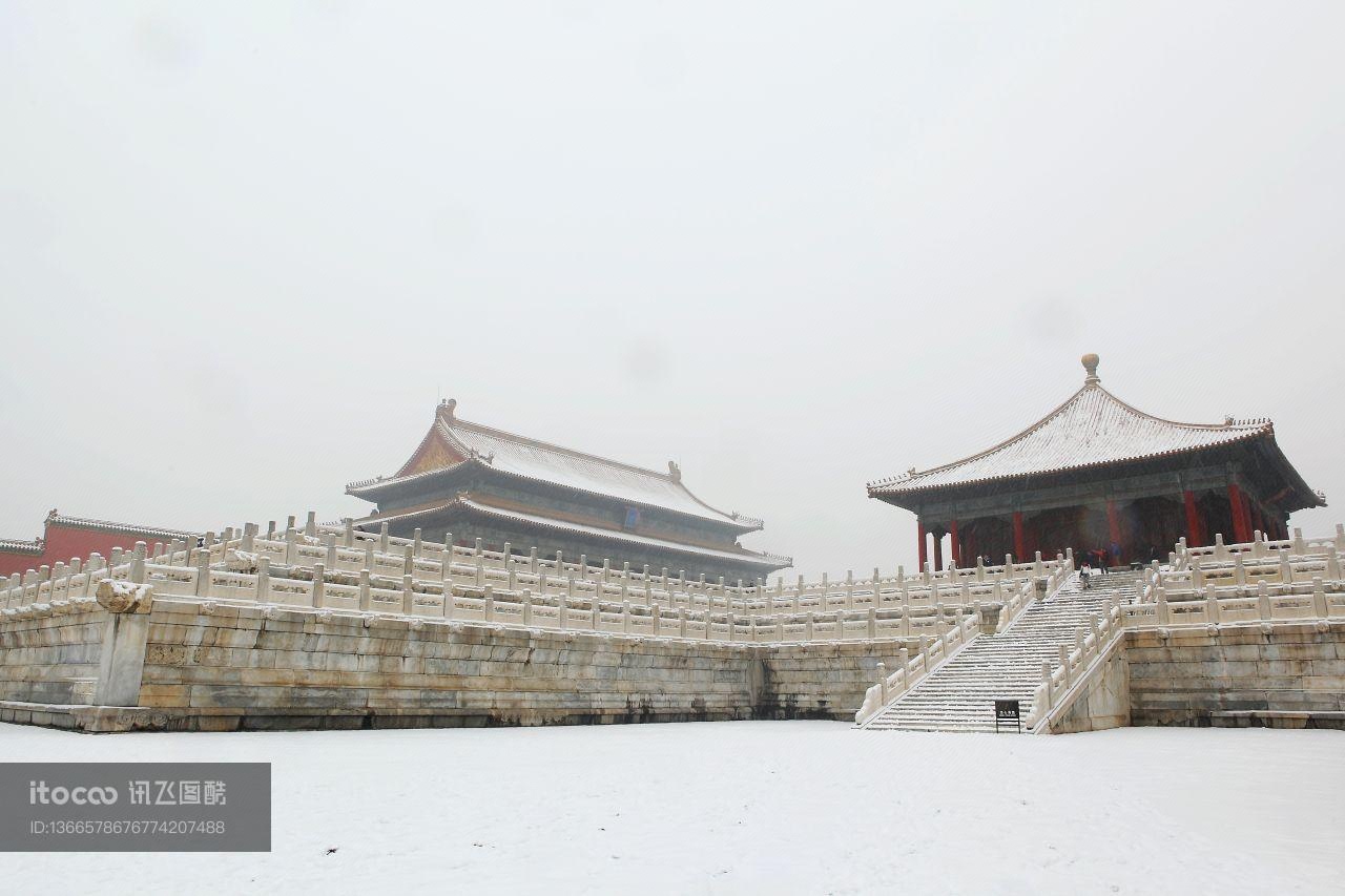 建筑,雪,冬天