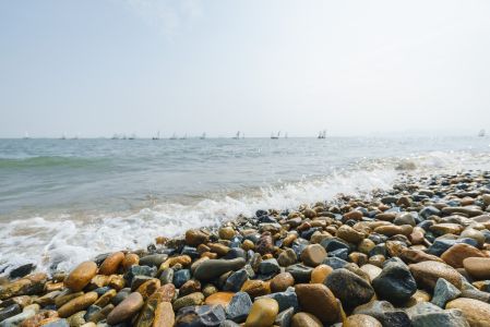 海滩,自然风光,海洋,岩石,天空,全景