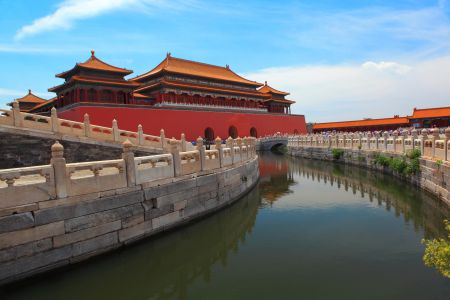建筑,北京,历史古迹,故宫,城镇,景点,江河,白云