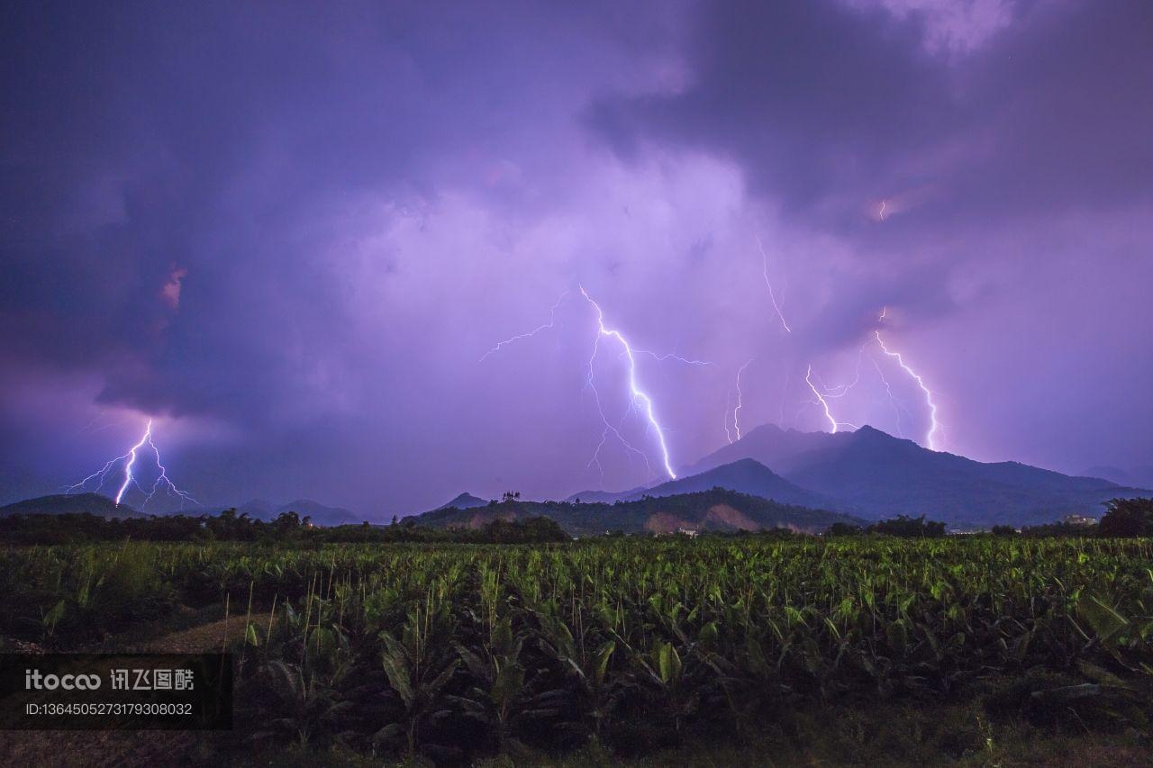 天空,自然风光,雷电