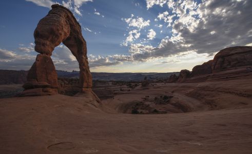 自然风光,戈壁,天空,白云