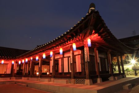 夜晚,国外,韩国,城镇,景点,建筑