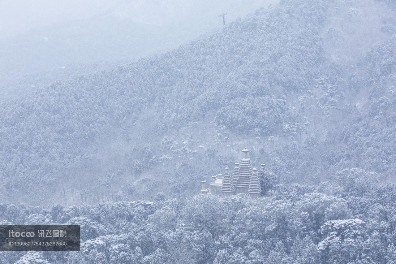 寺庙,建筑,冰雪