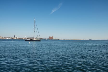 海洋,城镇,建筑,交通工具,船,天空