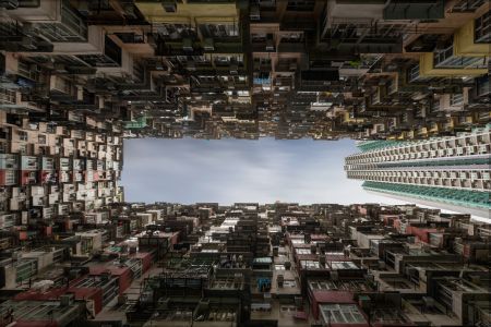 建筑,城镇,仰拍