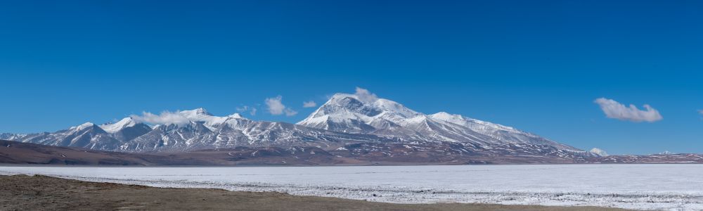 自然风光,高原,天空,雪山,全景