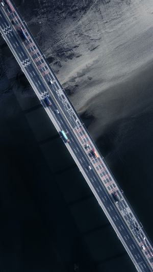 桥,航拍,江河,城镇,道路,俯瞰,建筑,交通工具,汽车,船
