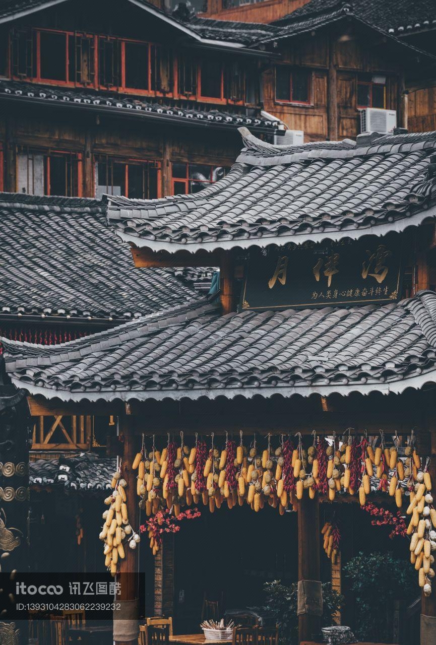 村镇,建筑,特写