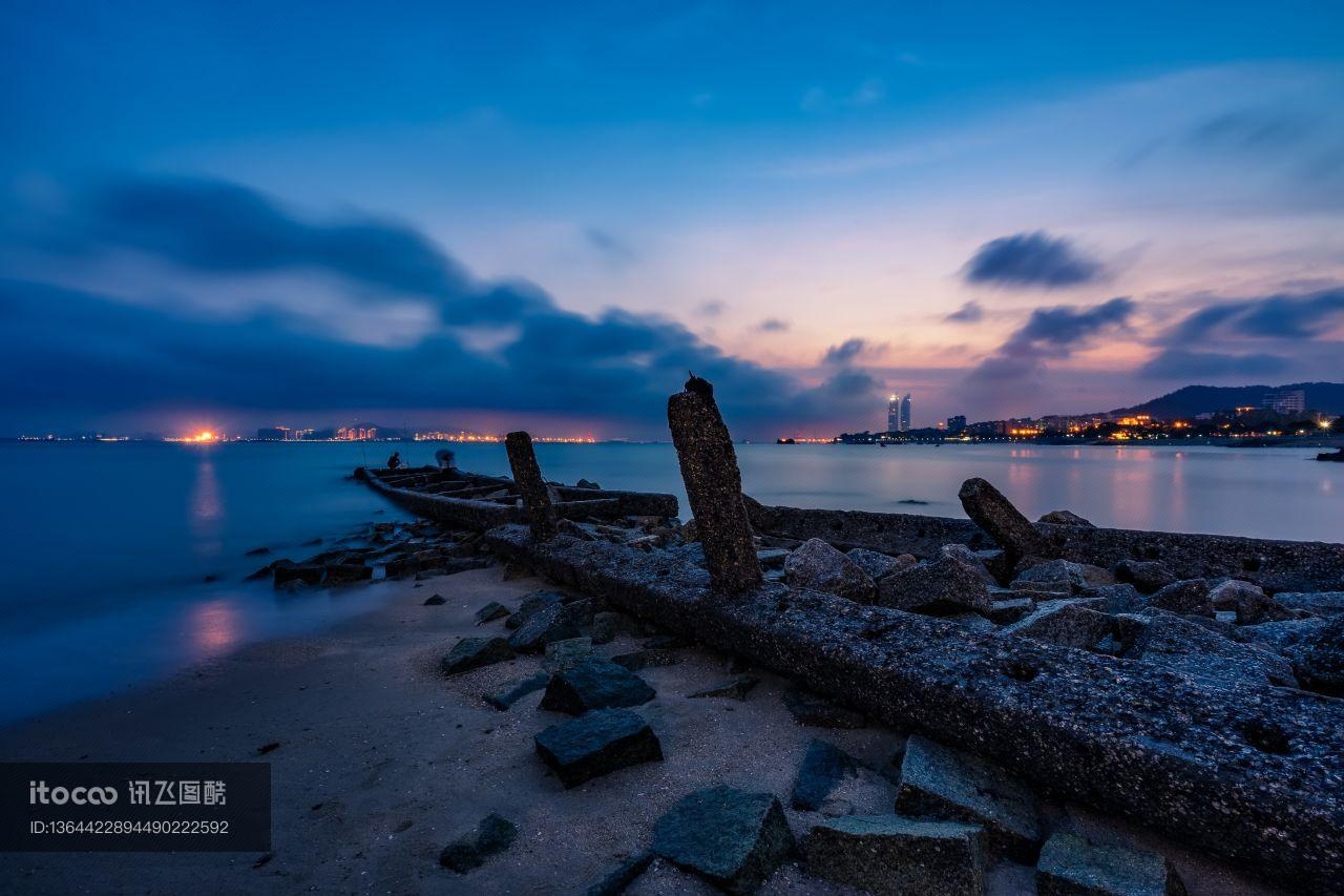 夜晚,风景,自然风光