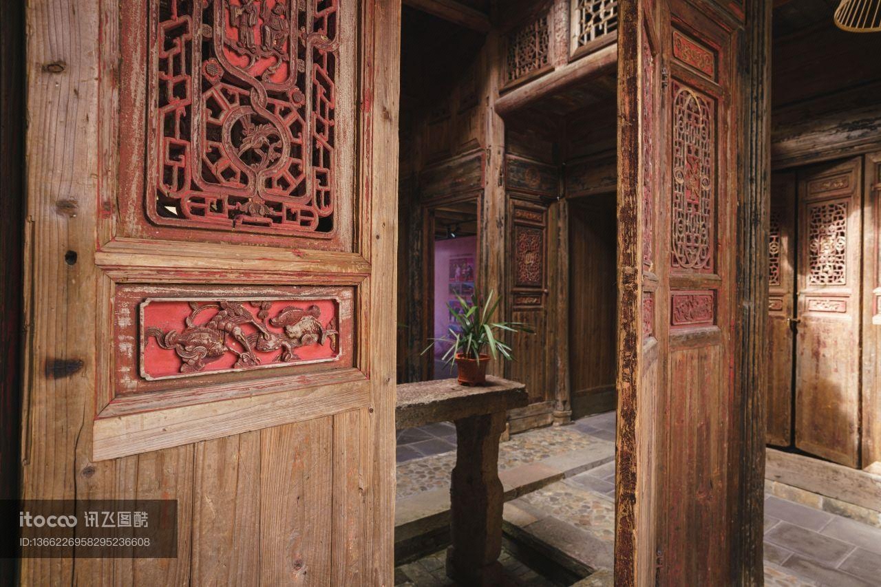 门,传统建筑,家具