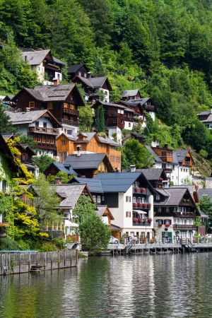 江河,现代建筑,建筑,城镇,湖泊,奥地利