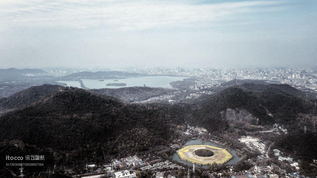 山川,天空,建筑