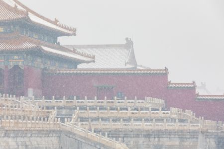 建筑,景点,历史古迹,冬天,雪,故宫,城镇,中国,北京