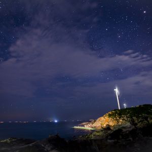 自然风光,星星,星空,天空,岩石