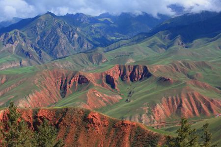 山川,自然风光,植物,平原,全景,天空