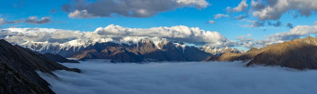 川西,中国,四川,自然风光,全景,天空,山川,雾,云海,白云,山峦,乌云